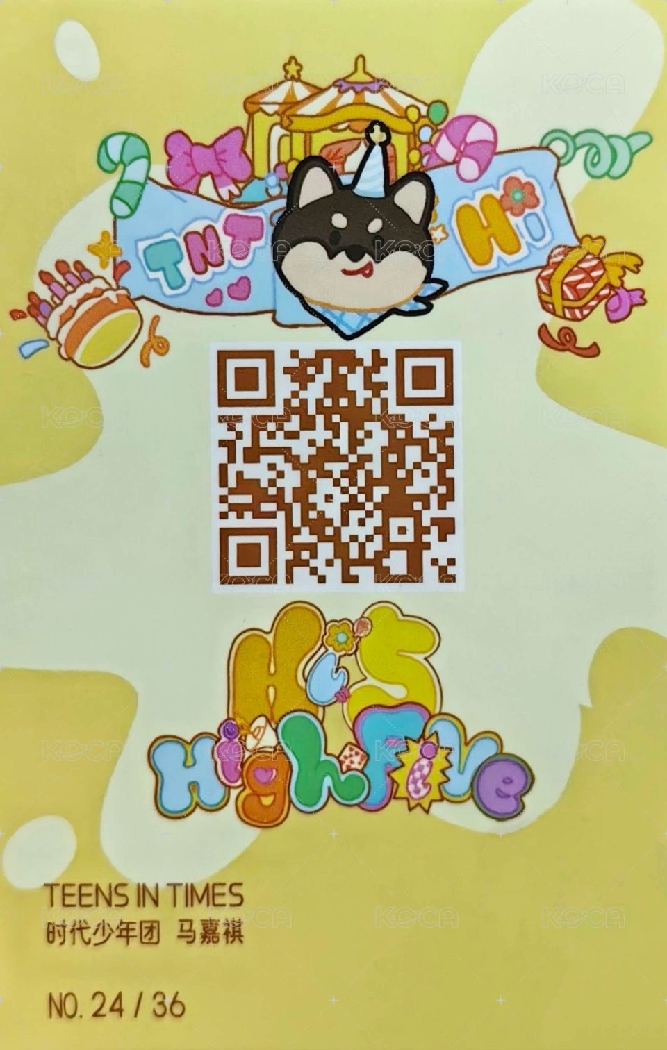 五週年生日 B版 周邊卡 1團單 背面