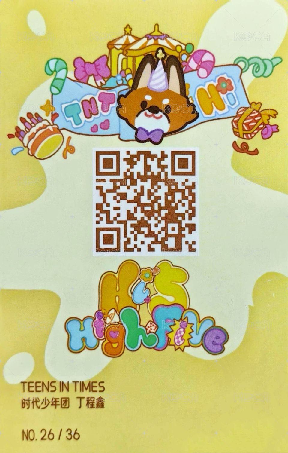 五週年生日 B版 周邊卡 2團單 背面