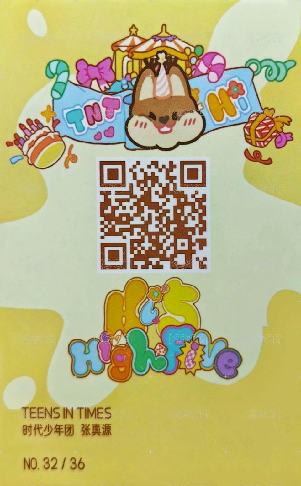 五週年生日 B版 周邊卡 5團單 背面