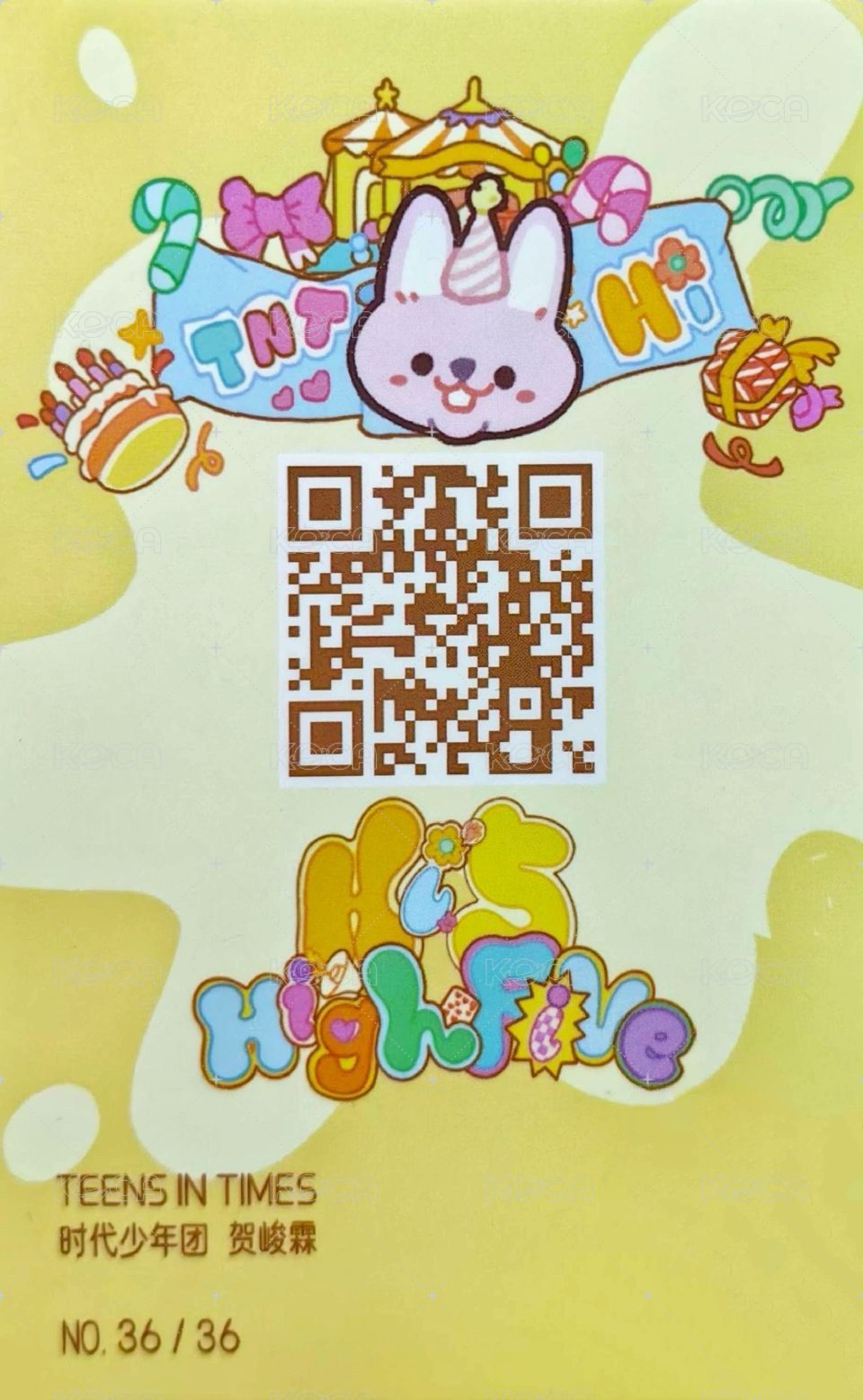 五週年生日 B版 周邊卡 7團單 背面