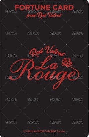 La Rouge 隨機卡  背面