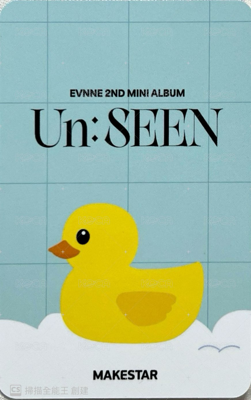 Un: SEEN ms 特典卡 黃色小鴨 背面
