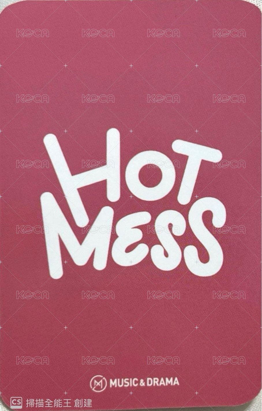 HOT MESS md 特典卡 耳機 背面