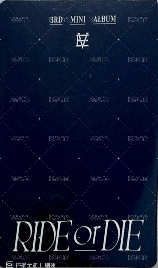 RIDE or DIE 專輯卡  背面
