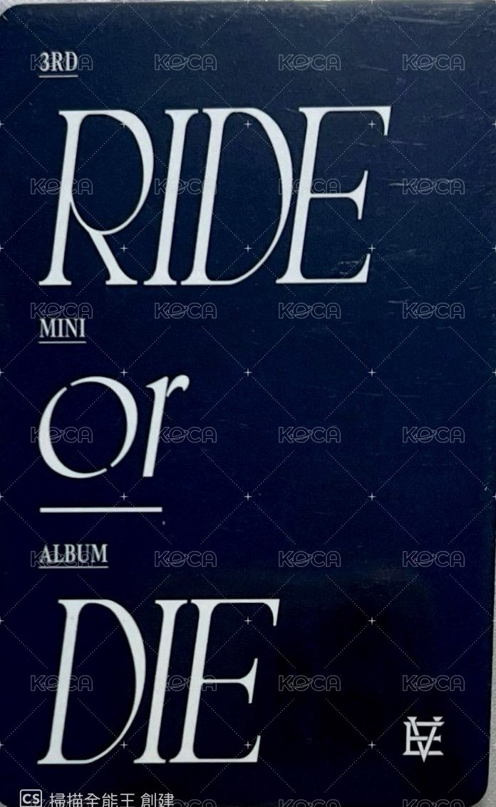 RIDE or DIE 專輯卡  背面