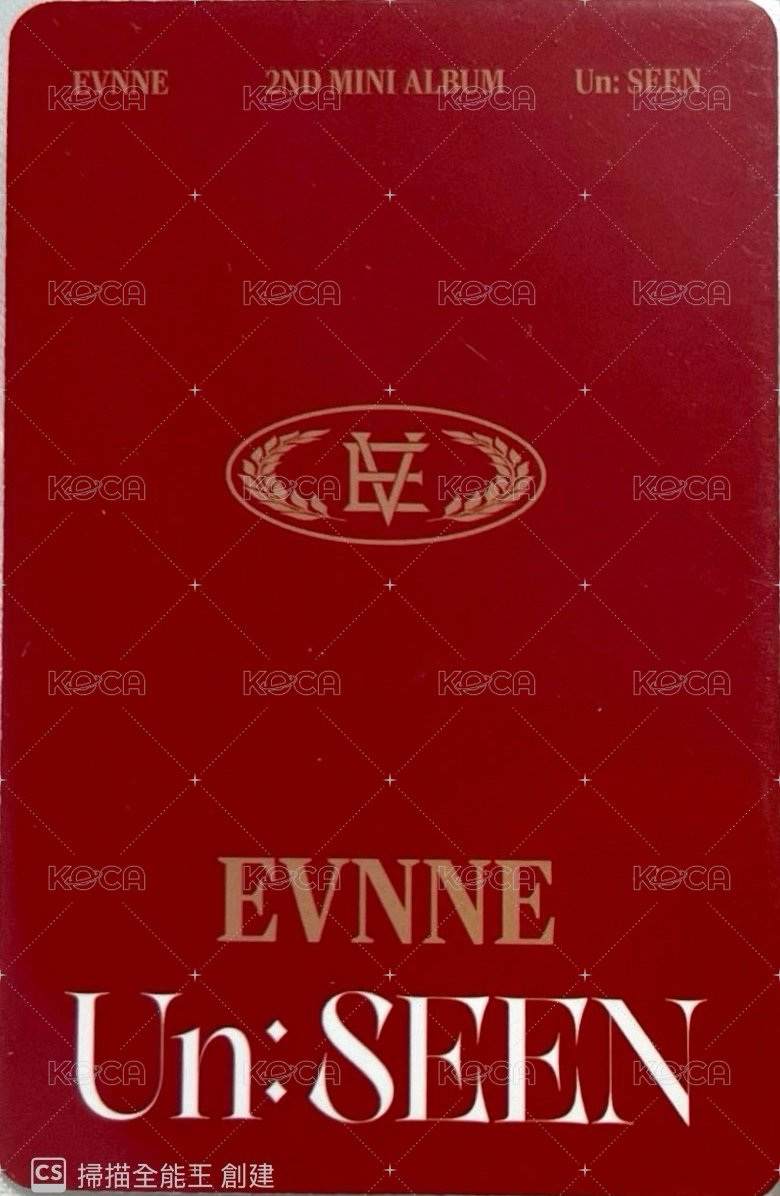 Un: SEEN 專輯卡  背面