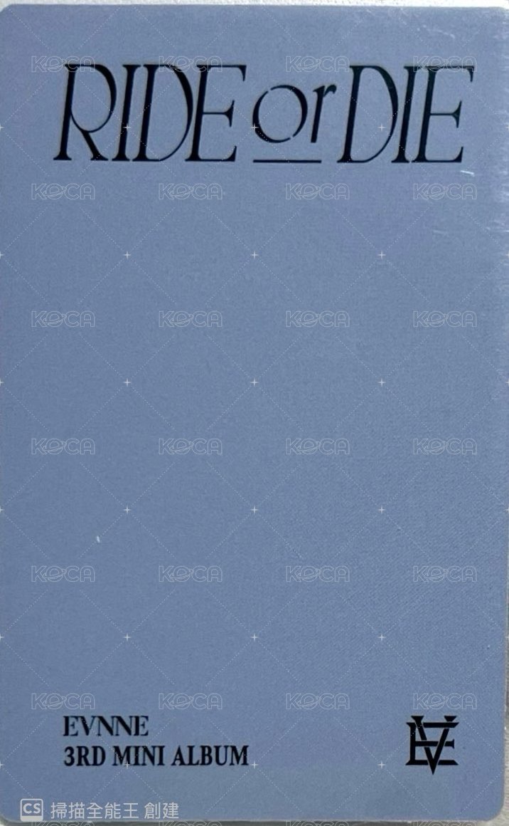 RIDE or DIE 專輯卡  背面