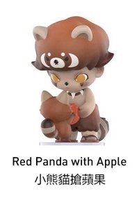 動物王國 小熊貓搶蘋果 公仔 