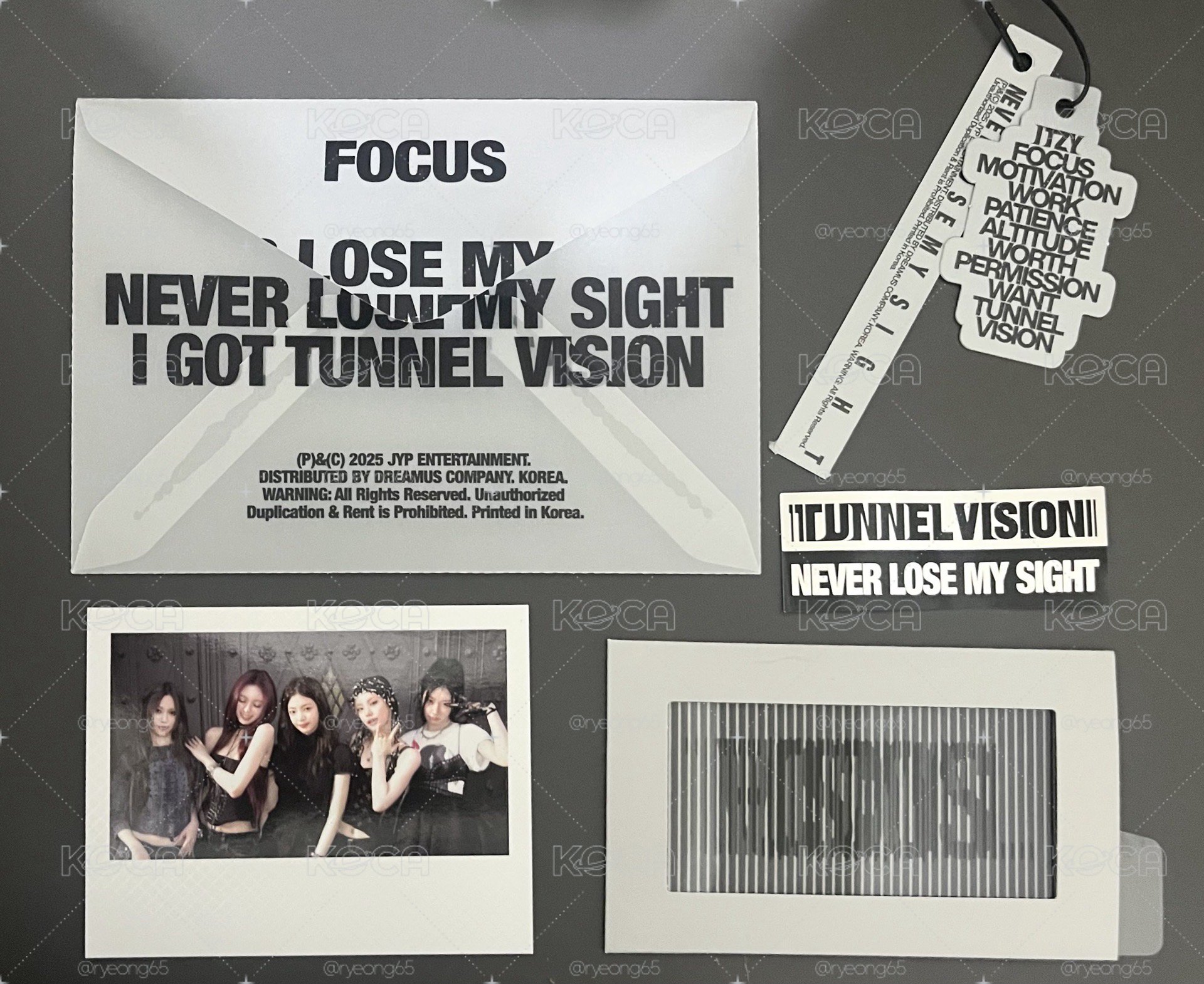 ITZY｜TUNNEL VISION｜拍立得、專輯內容物