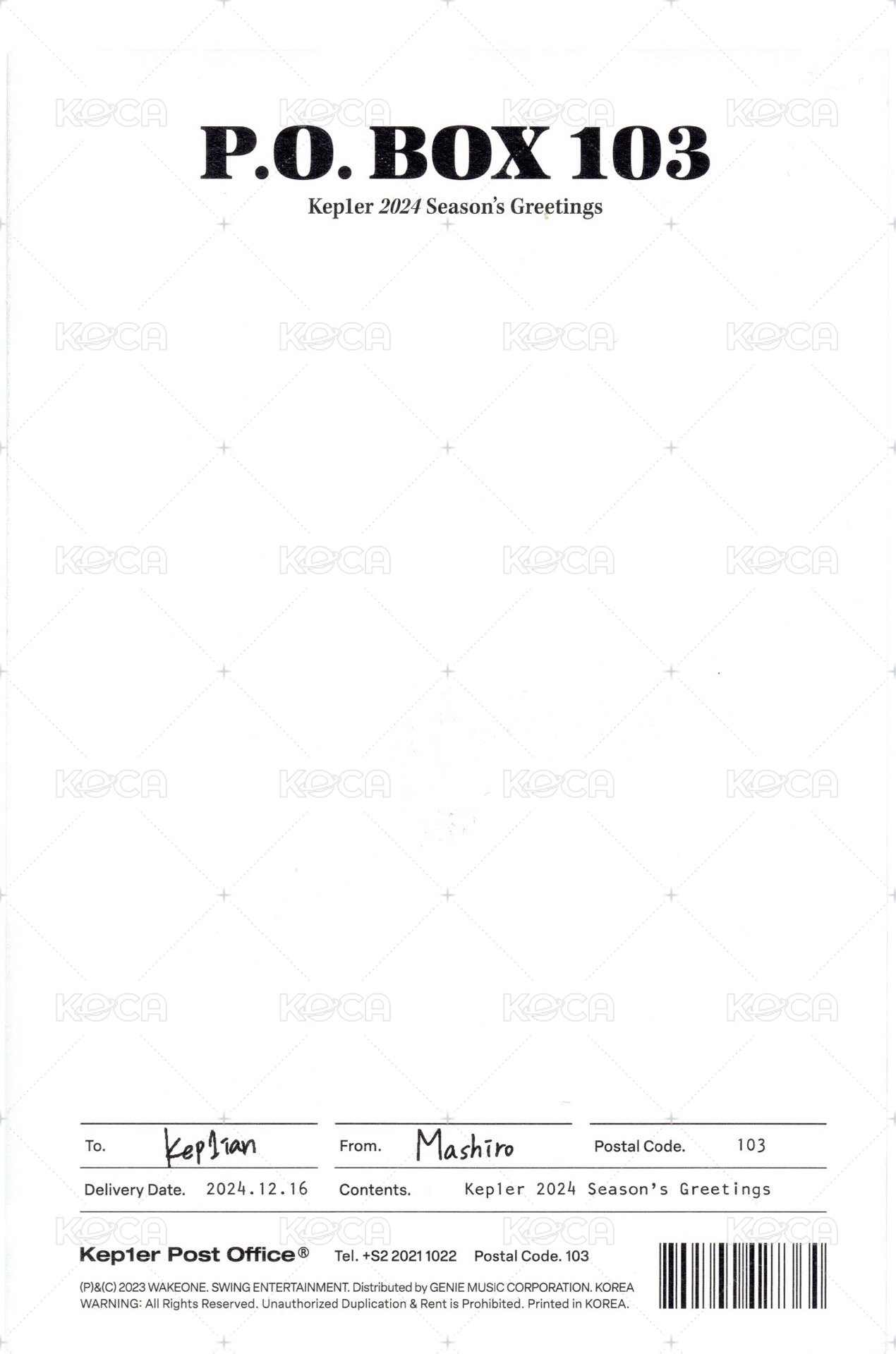 24’年曆 明信片 固配 背面