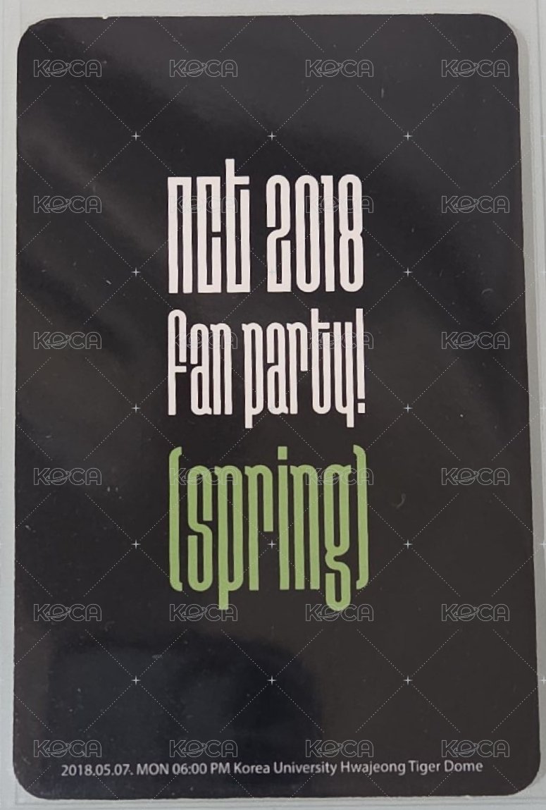 Fan party 入場卡 / 場限卡  背面