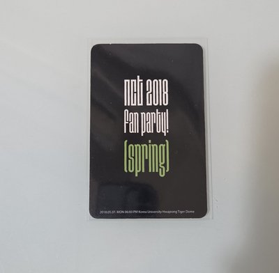 董思成 winiwn NCT 2018 Fan Party卡