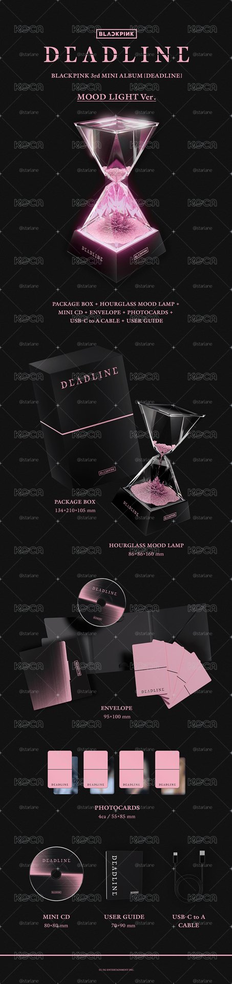 BLACKPINK DEADLINE 專輯 夜燈版MOON LIGHT ver.