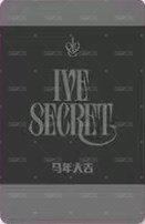 IVE SECRET 偶店 1.0 抽選卡 中簽拍立得 背面