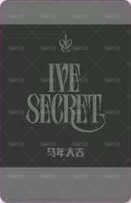 IVE SECRET 偶店 1.0 抽選卡 中簽拍立得 背面