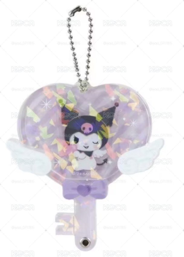 Sanrio 三麗鷗 壓克力造型相片吊飾 天使鑰匙款 -酷洛米