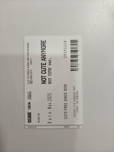 ⚪NOT CUTE ANYMORE 專輯卡 NOT CUTE A ver.