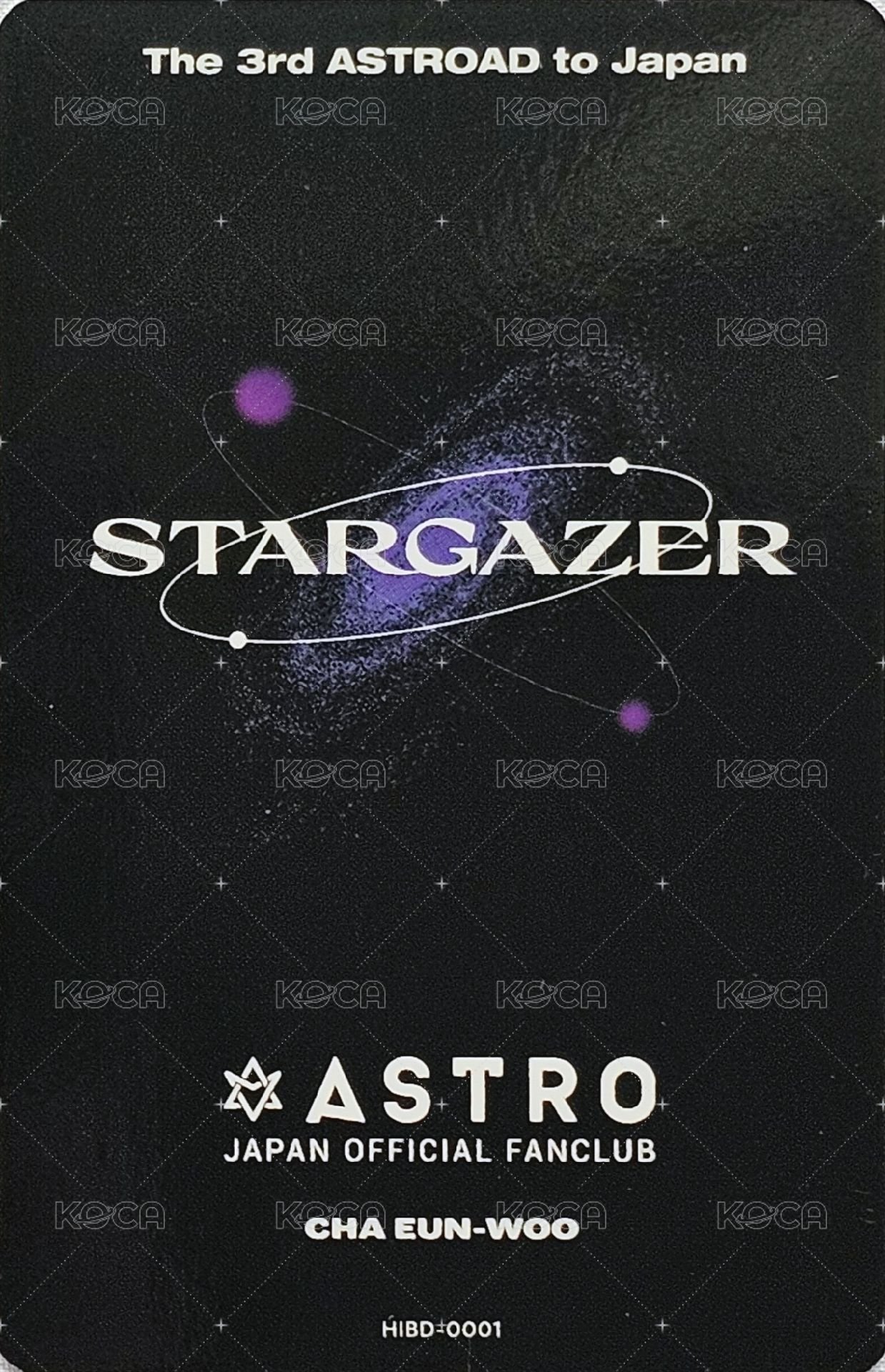 三巡演唱會   日本藍光 fanclub 封入 特典卡  背面