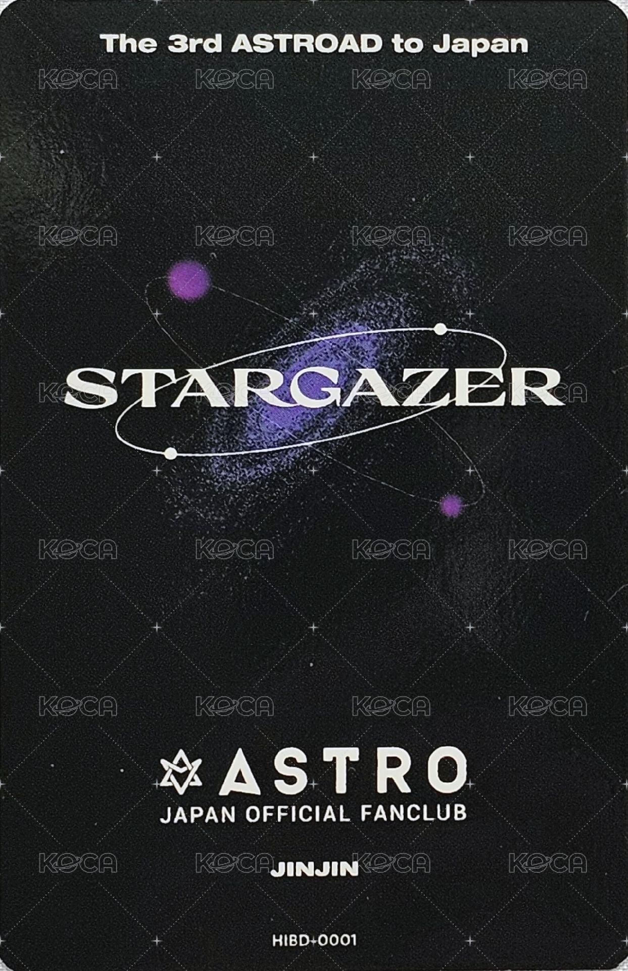 三巡演唱會   日本藍光 fanclub 特典卡  背面