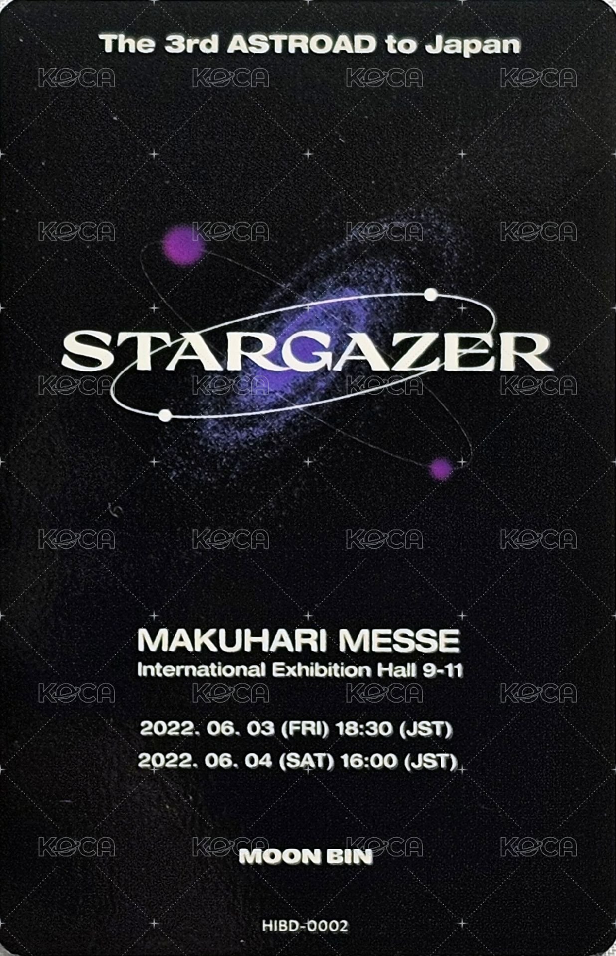 三巡演唱會 hmv 日本藍光封入  特典卡  背面