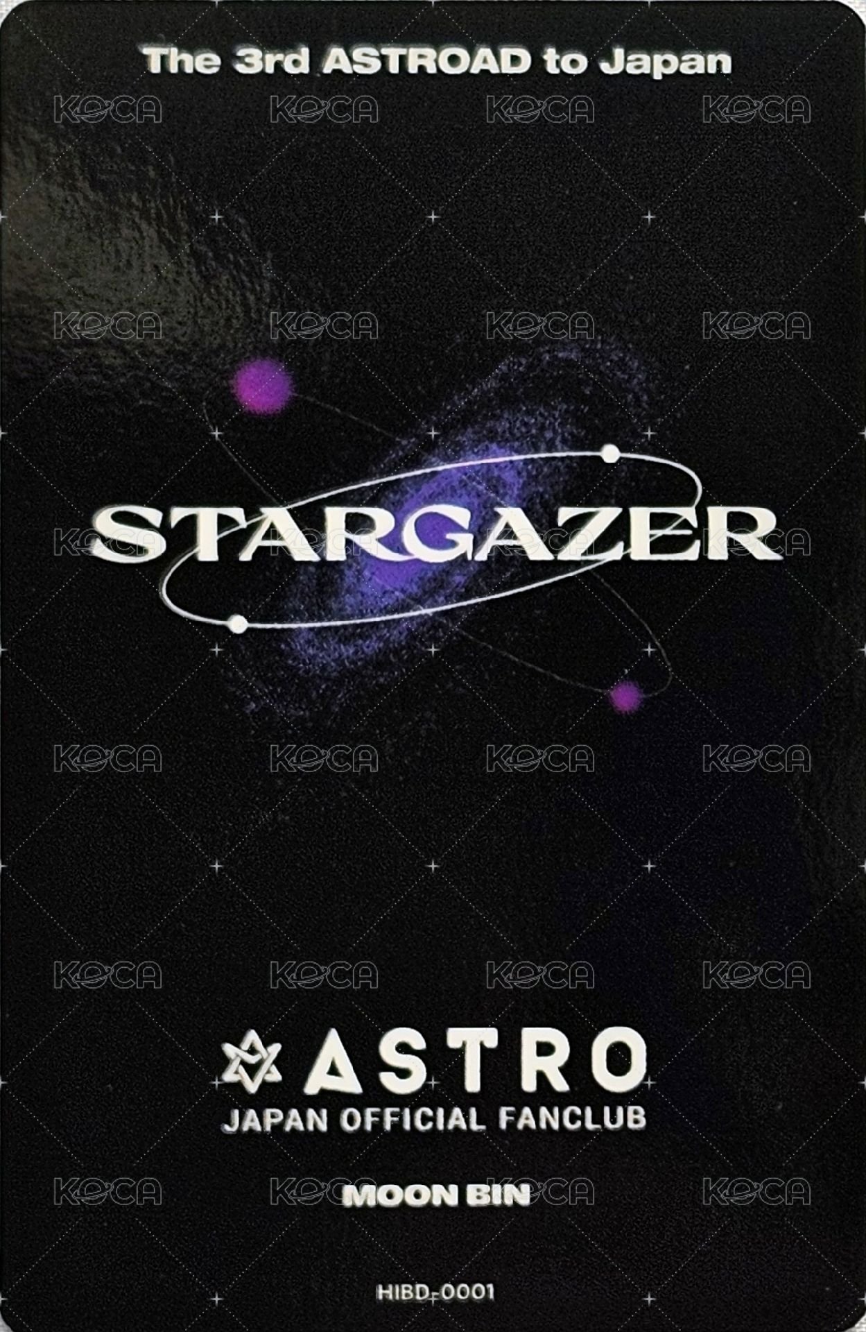 三巡演唱會   日本藍光 fanclub 封入 特典卡  背面