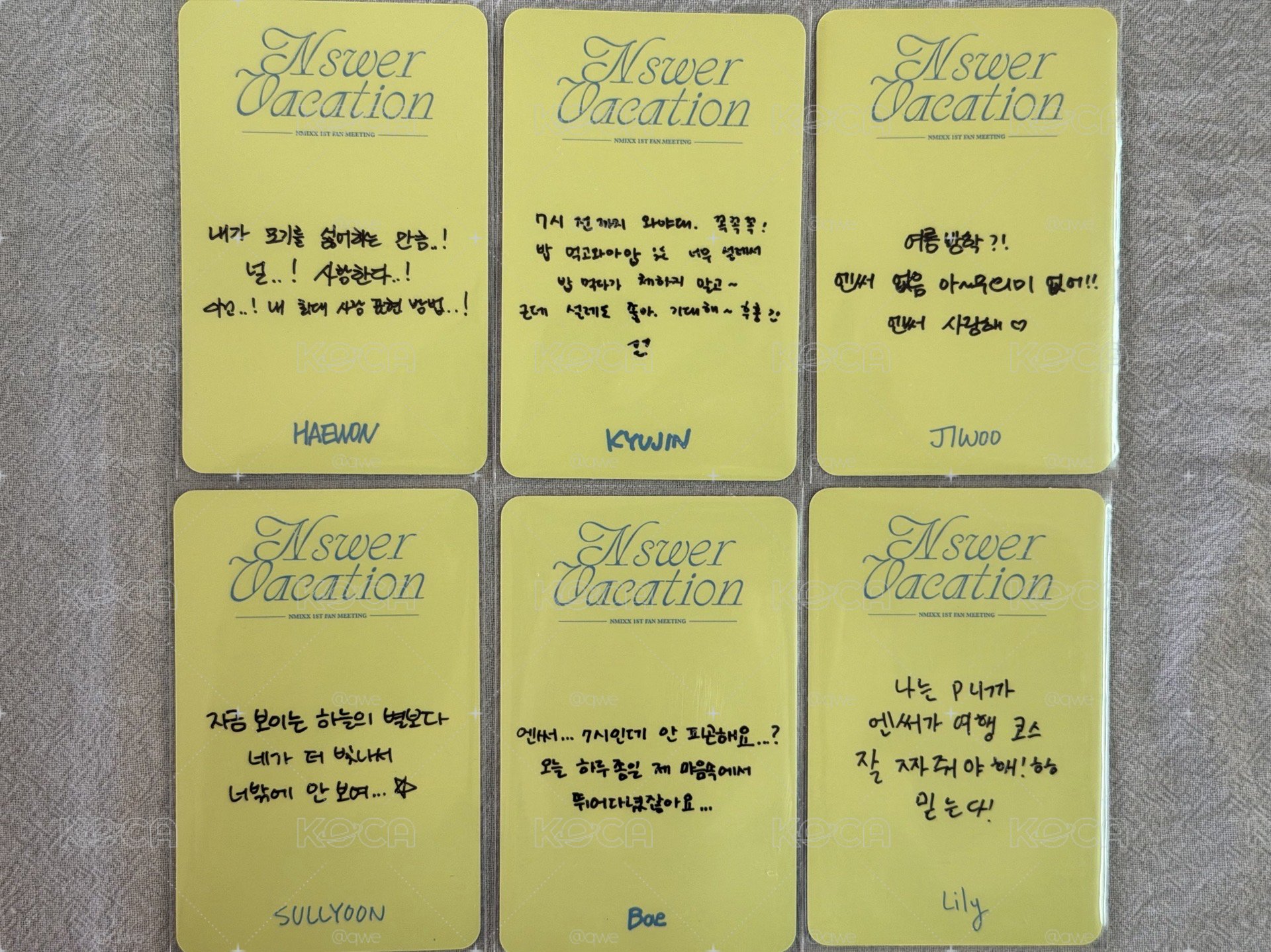 NMIXX 1ST FAN MEETING 'NSWER VACATION' 入場卡