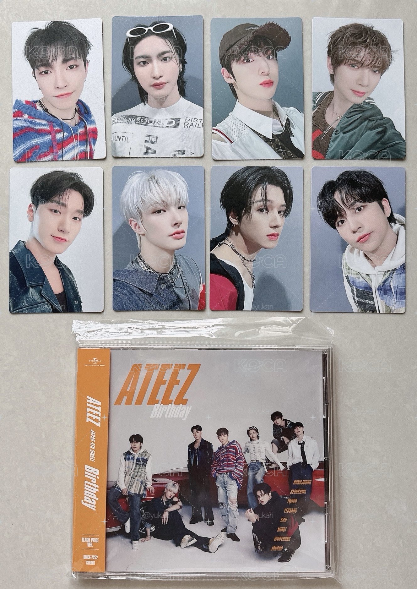 ATEEZ Birthday 日本 Flash price盤 小卡 全套