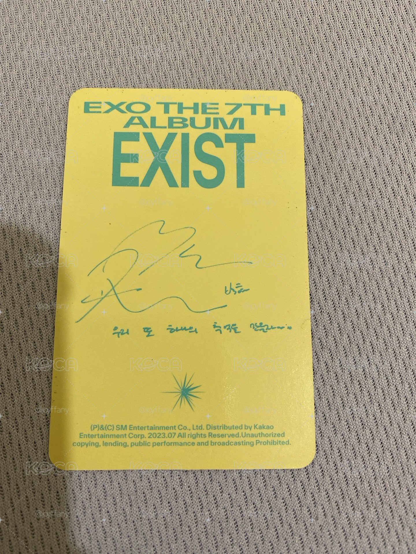 EXIST 邊伯賢專卡