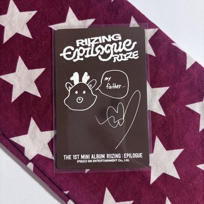  ﾟ𖤐.⋆﻿Riizing epilogue travel bag版專卡 燦 ⋆.˚⊹⁺