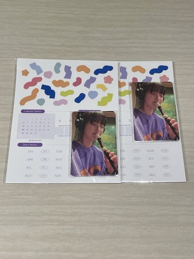 李知恩 IU 2022 年曆 貼紙 小卡