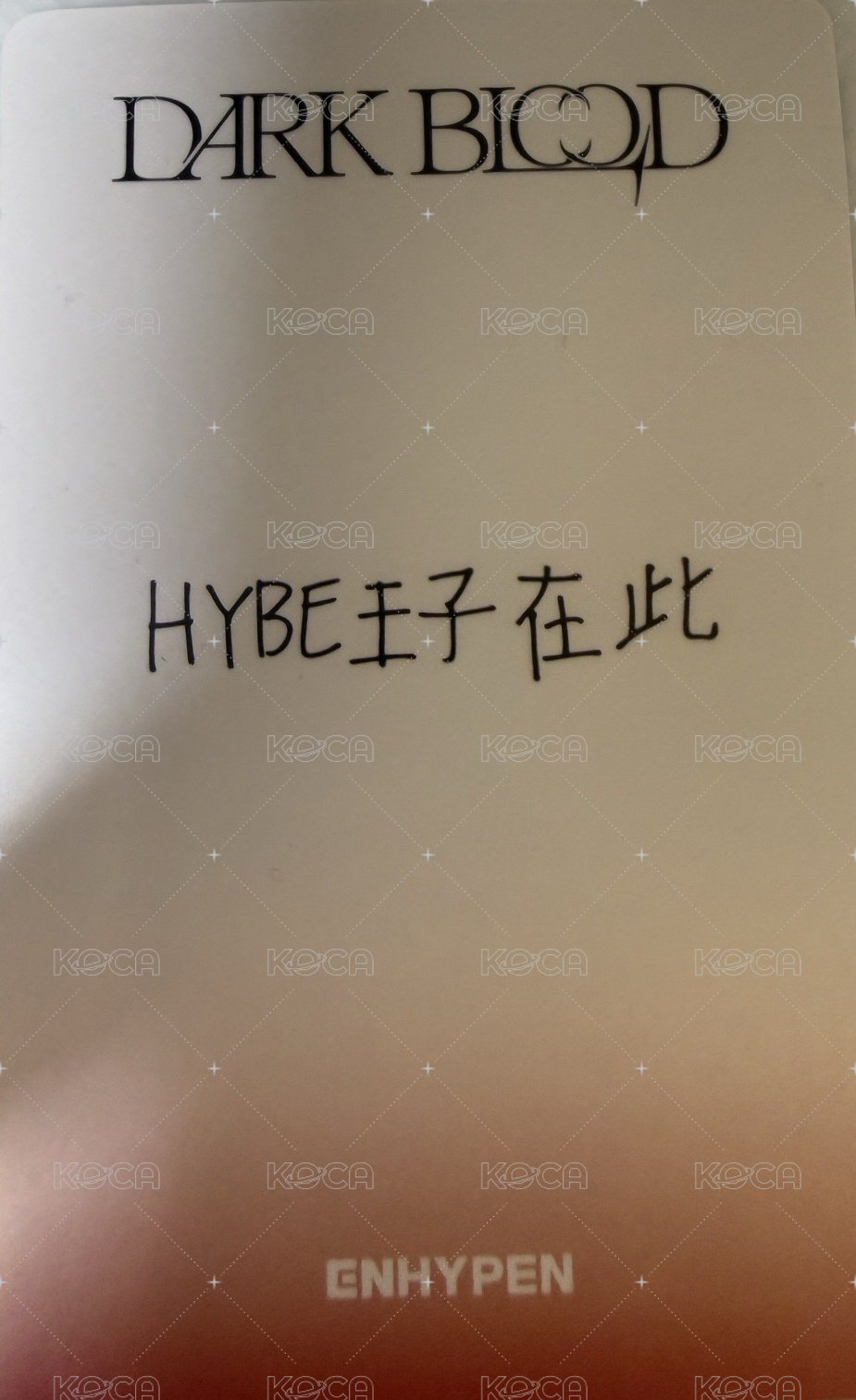 迷四 yzy 迷四yzy2.0 特典卡  背面