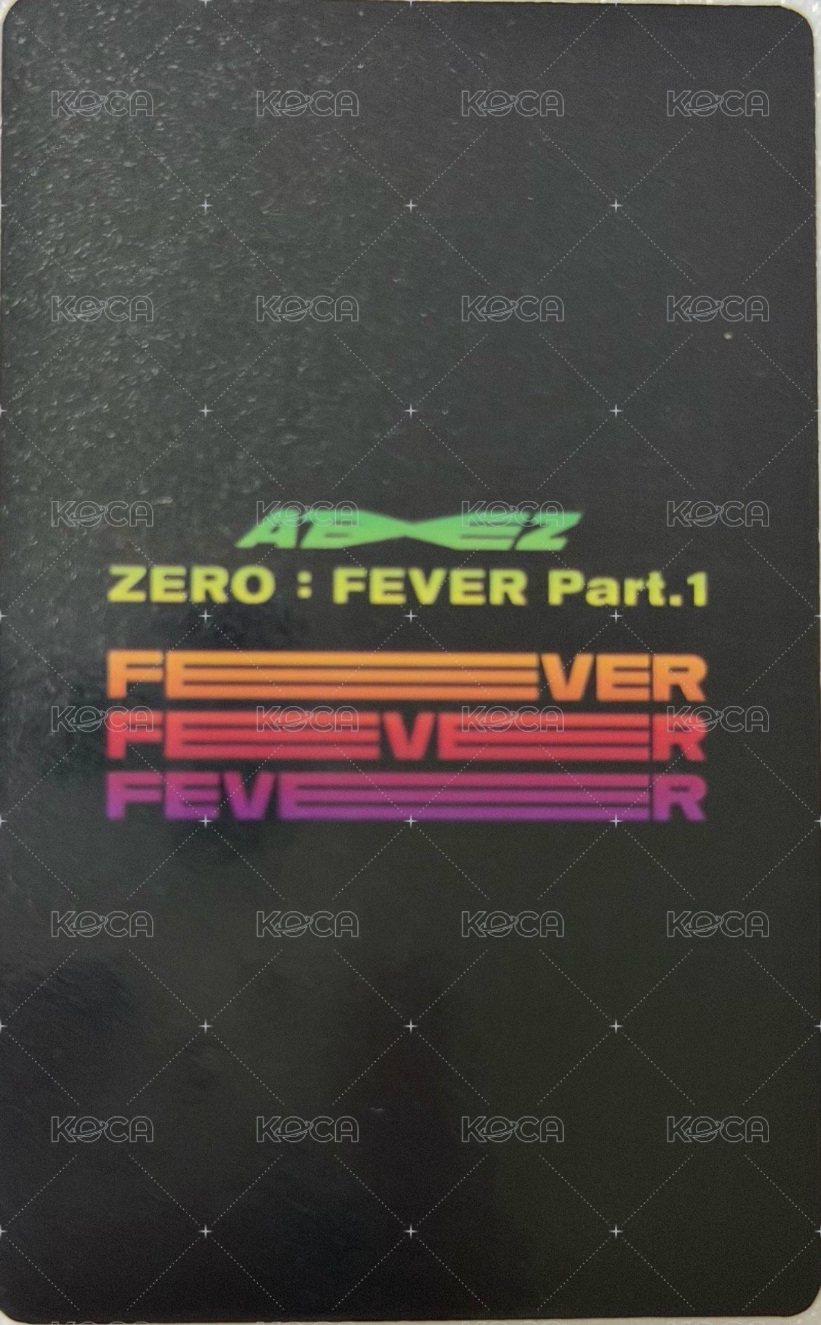 Fever pt.1 am br 簽售卡  背面