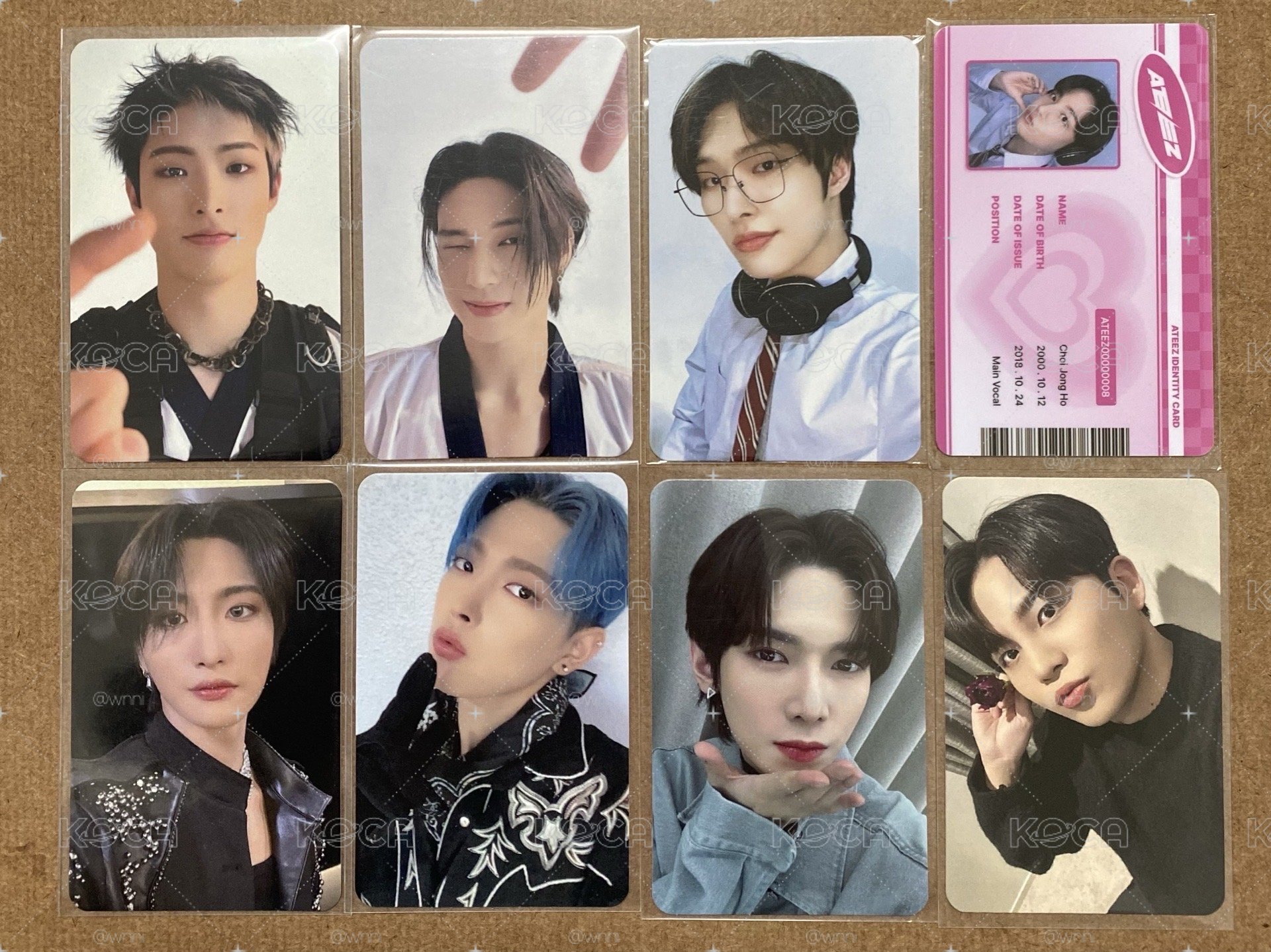 ATEEZ minirecord 特典卡 星化 弘中 呂尚 旼琦 友榮 鍾浩