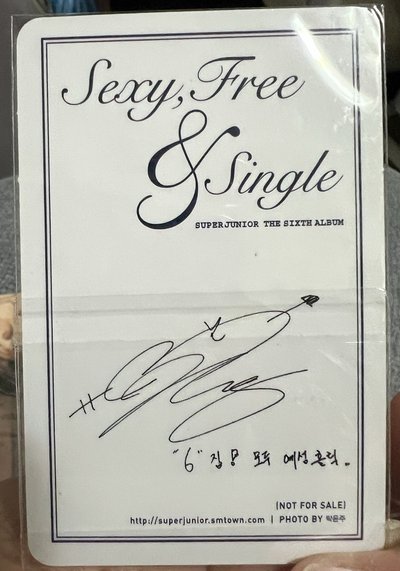 Yesung SJ正六專輯小卡