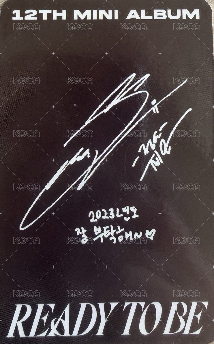 READY TO BE 專輯卡  背面