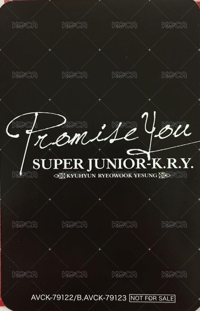 第一張日語單曲《Promise You》 專輯卡  背面