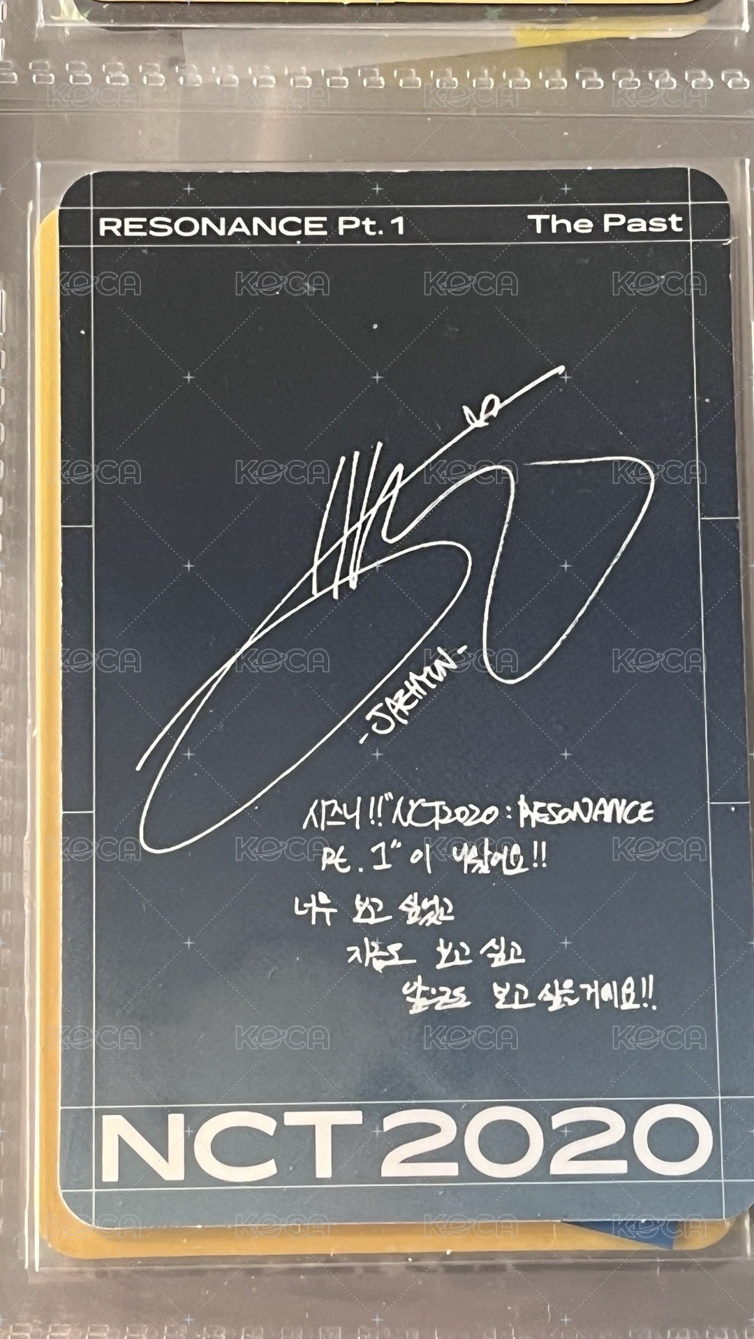 2020大隊 Pt.1 PAST 專輯卡  背面