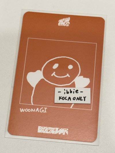 × BOYNEXTDOOR 金雲鶴 地風火O版打歌卡 卡背手畫手偶雲寶寶