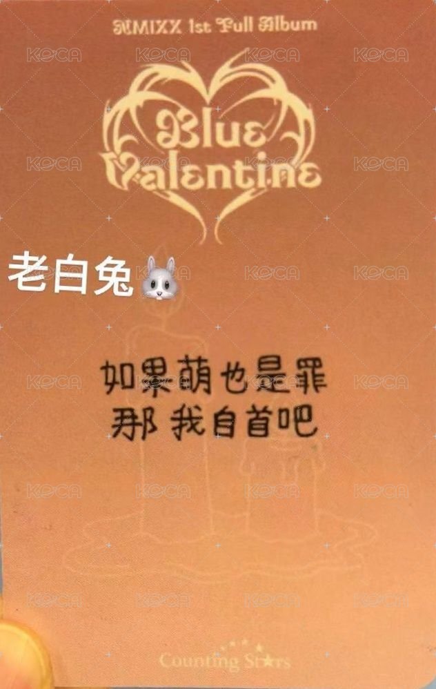 正規一 數星星 線下 6.0 簽售卡 暖冬 ver. 背面