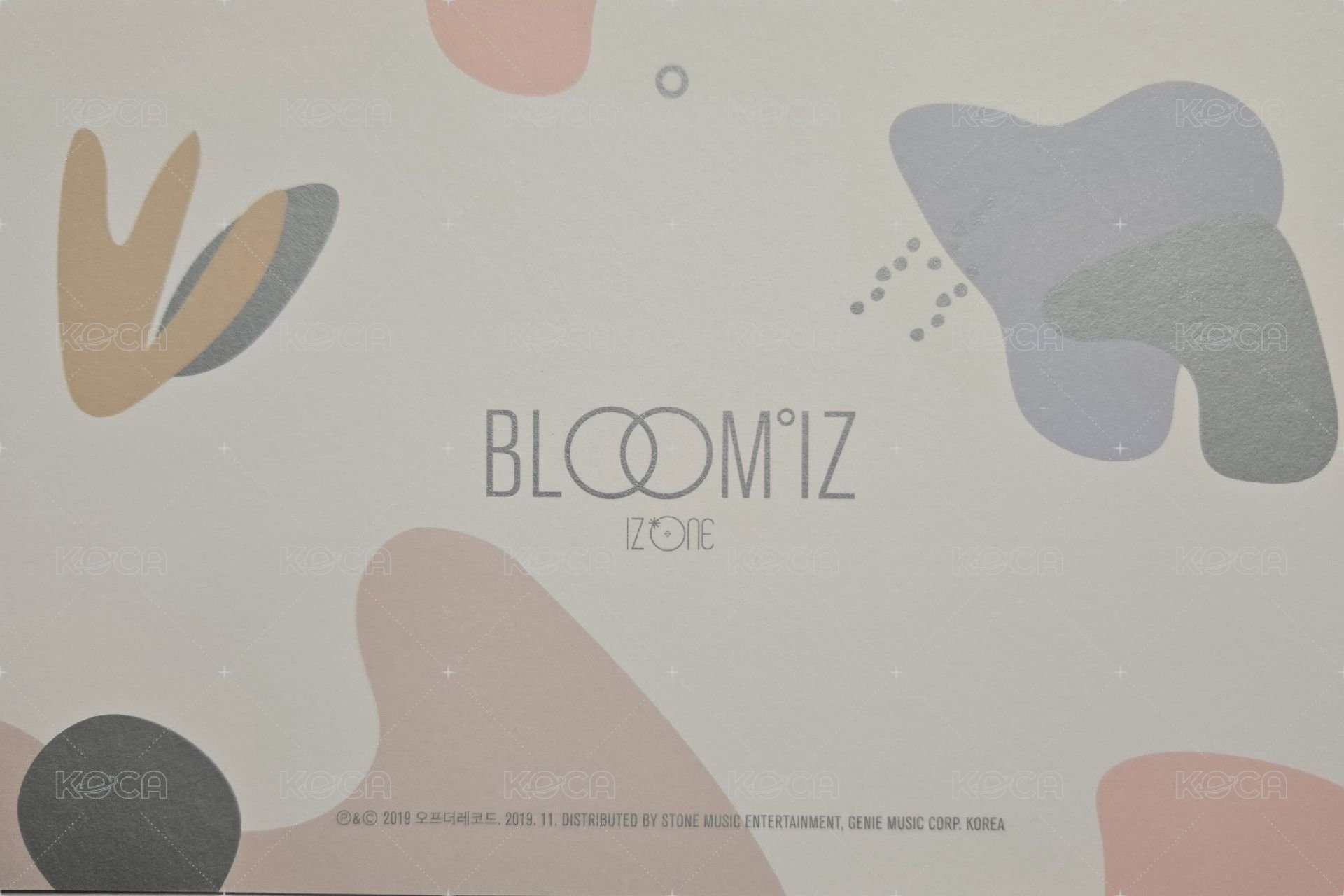 BLOOM*IZ I WAS版 明信片  背面