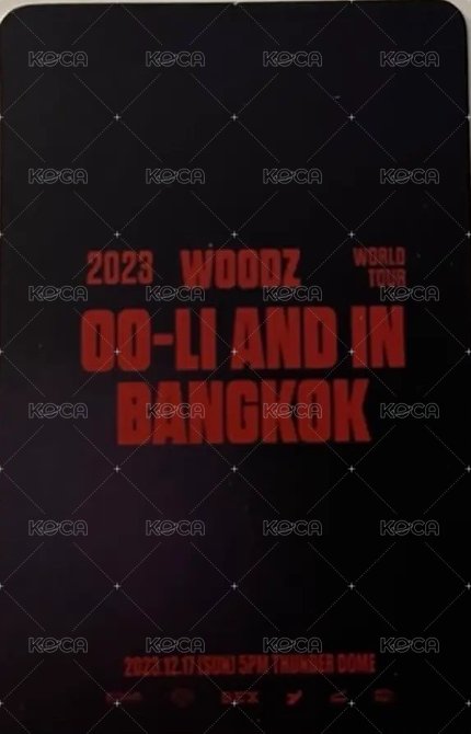 2023 World Tour [OO-LI] AND IN BANGKOK 入場卡 / 場限卡  背面