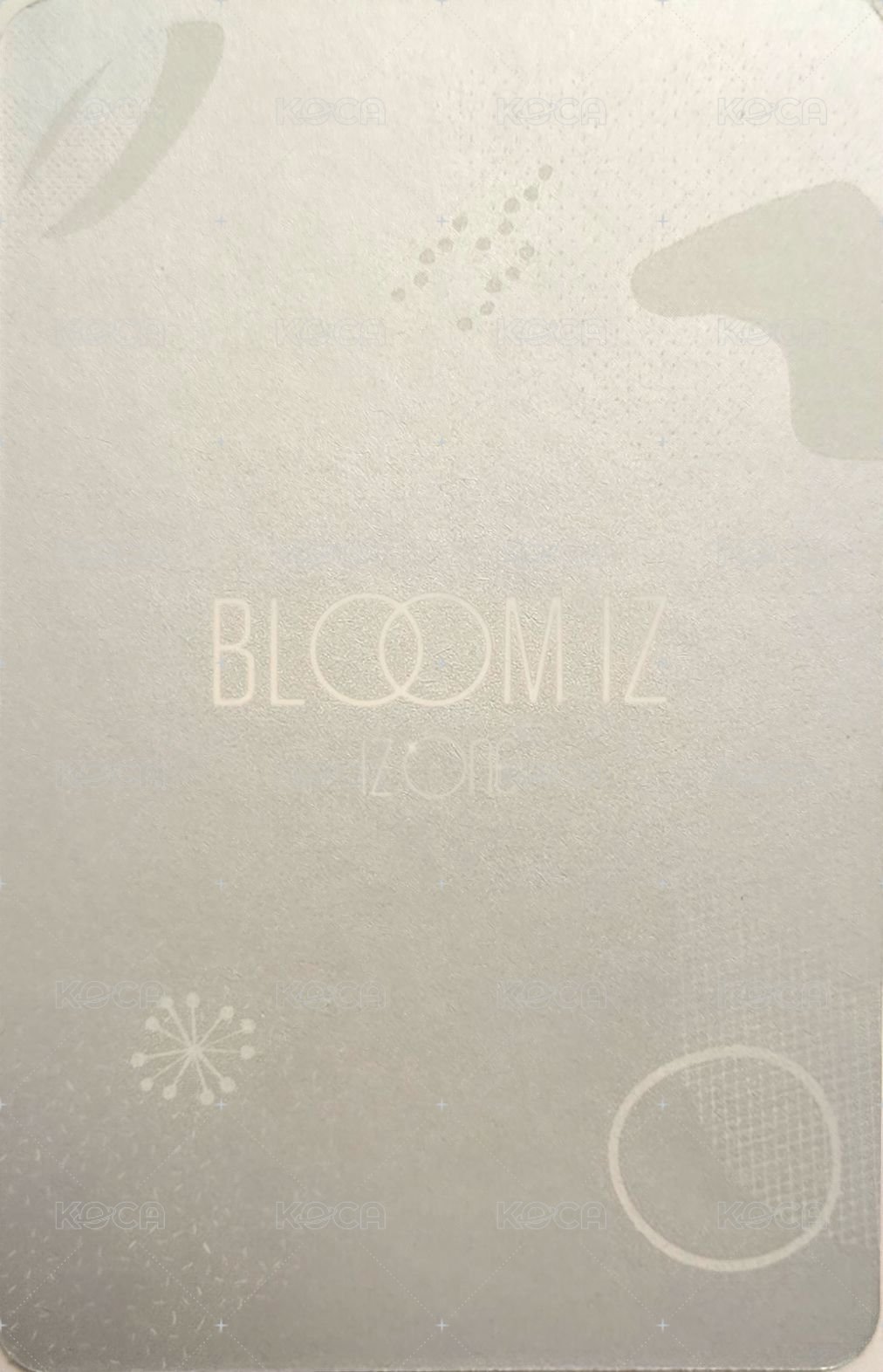BLOOM*IZ I WAS版 專輯卡  背面