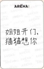 arena 雜誌卡 a 背面