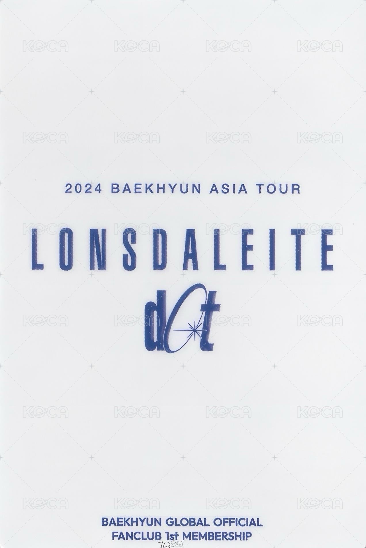 一巡安可 會員禮卡  背面