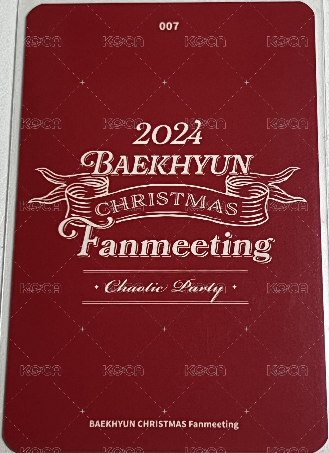2024 CHRISTMAS FANMEETING<Chaotic Party> 隨機卡  背面