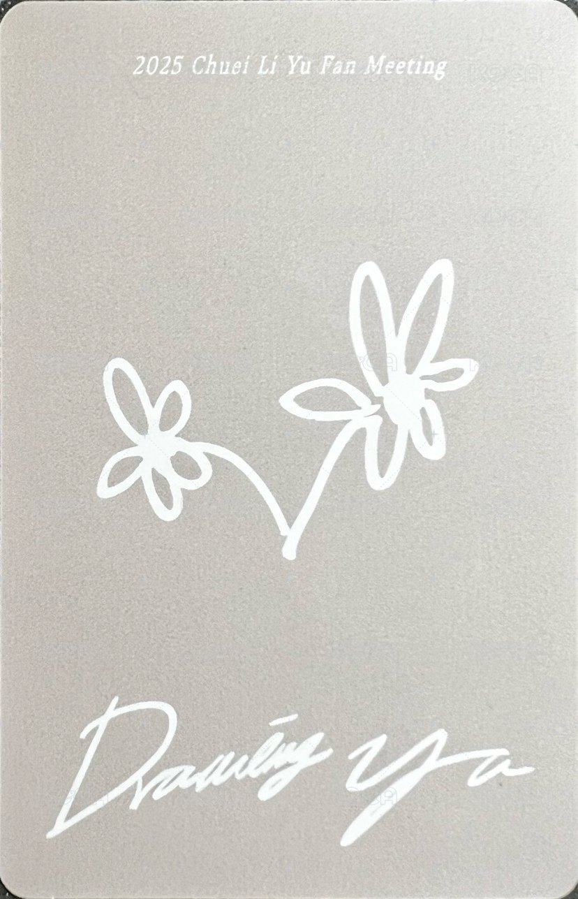 見面會 照片組 周邊卡  背面