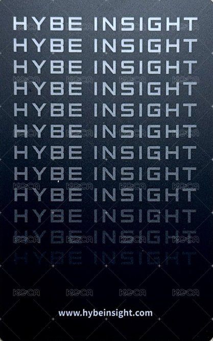 FOE 入場卡 / 場限卡 HYBE博物館卡 背面