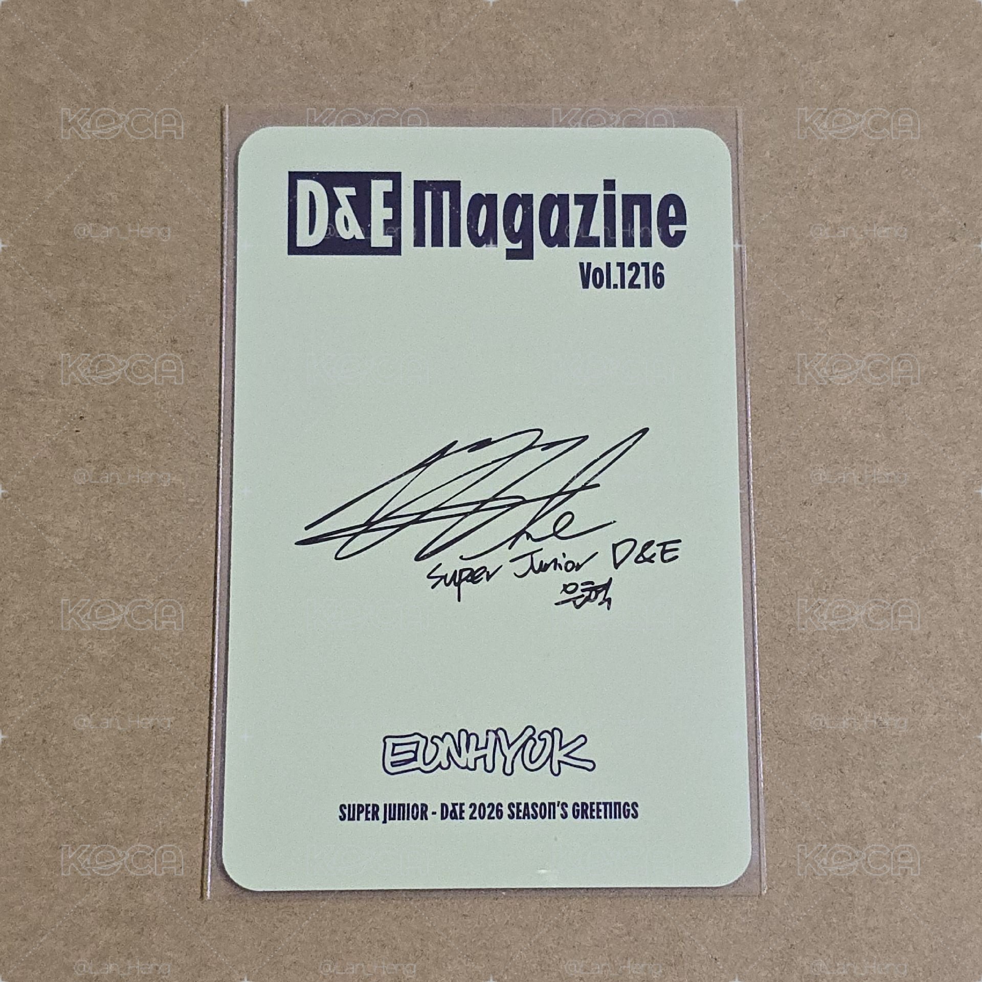 SUPER JUNIOR D&E 2026年年曆 拆售 小卡 （銀赫 EUNHYUK)
