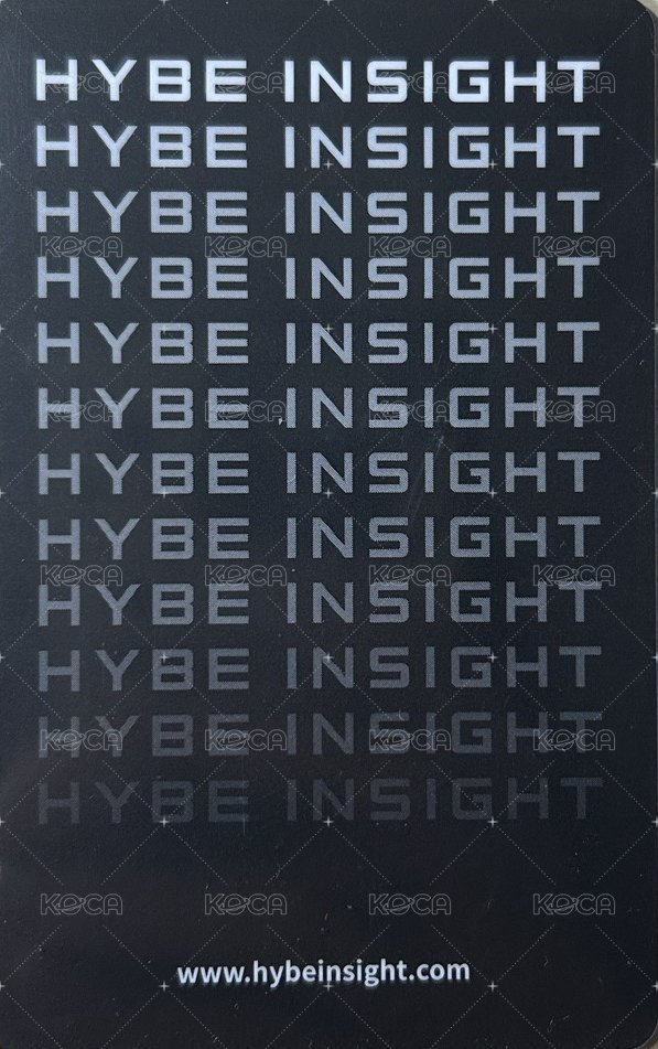 迷四 HYBE INSIGHT 入場卡 / 場限卡  背面