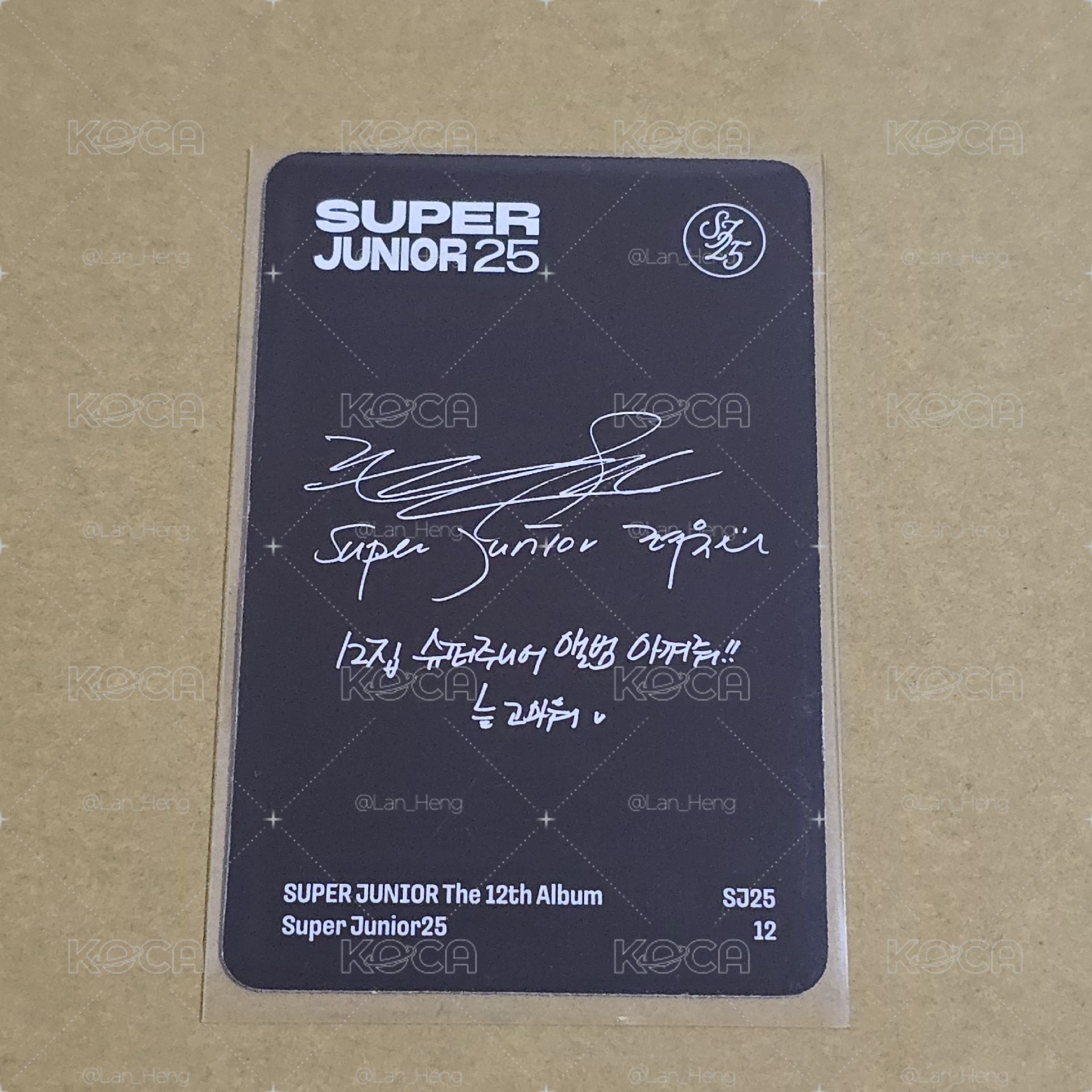SUPER JUNIOR 12輯 寫真版 厲旭 專輯小卡